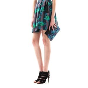 Christopher Kane - Silk Skirt in Multi Acids Floral - size 6 - Made in Italy